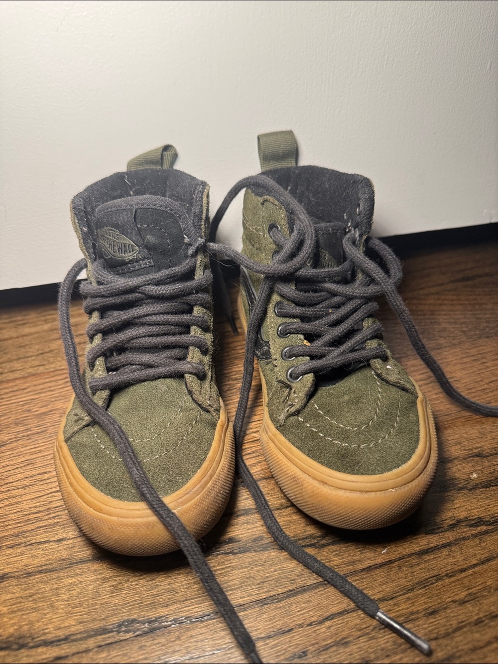 Vans Kids MTE All Weather Olive Green High-Top Sneakers with Gum Soles